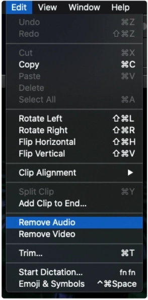 haz clic en Eliminar audio